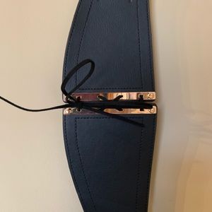 Torrid black lace up waist belt.